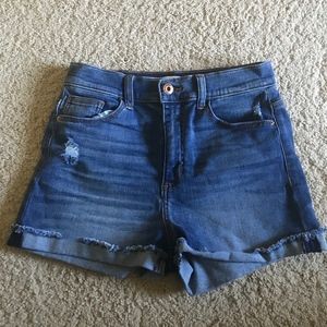 Highrise jean shorts